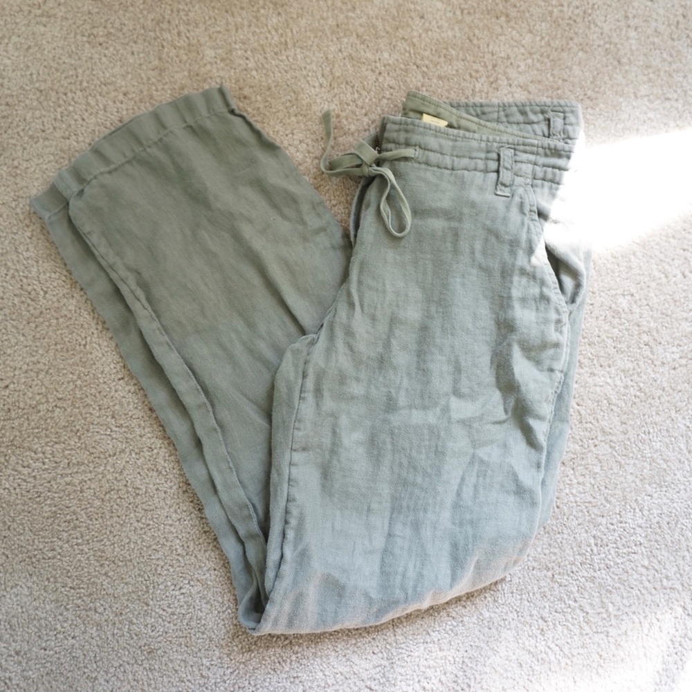 J Crew city fit linen pants
